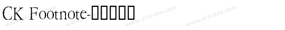 CK Footnote字体转换